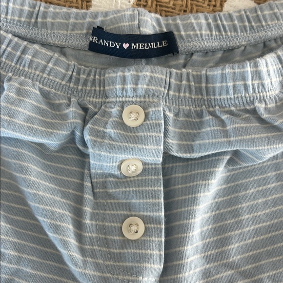 Brandy Melville Sky Blue Striped boxer short - Picture 2 of 4